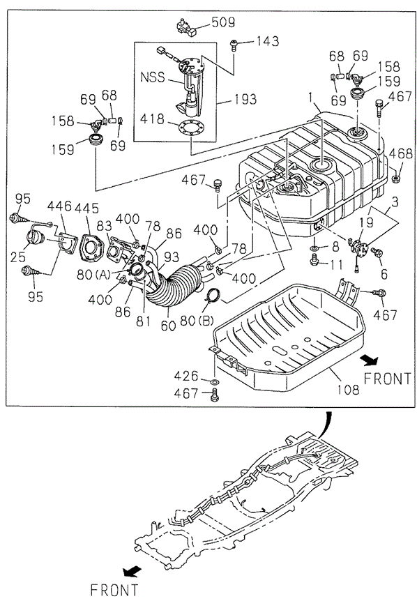 Fuel Tank - Pipe for 1998 Acura SLX #0