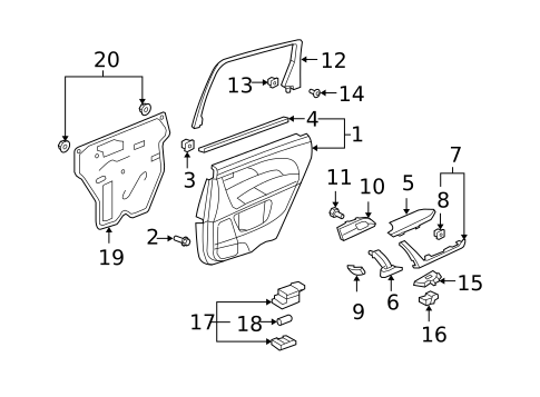 Rear Door for 2011 Acura MDX #2