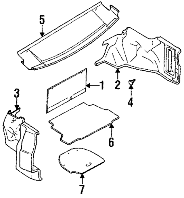 799109B510 - : Pkg Tray Trim for Nissan Image