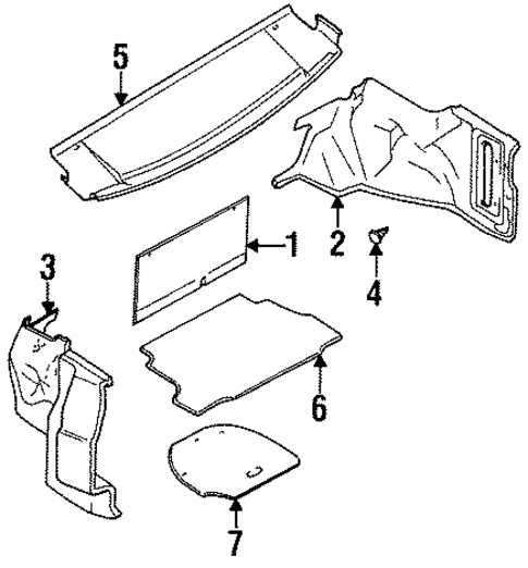 Interior Trim - Rear Body for 1997 Nissan 200SX #0