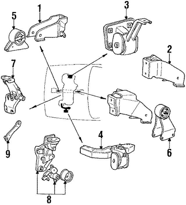 MB581028 - Engine: Mount for Mopar Image