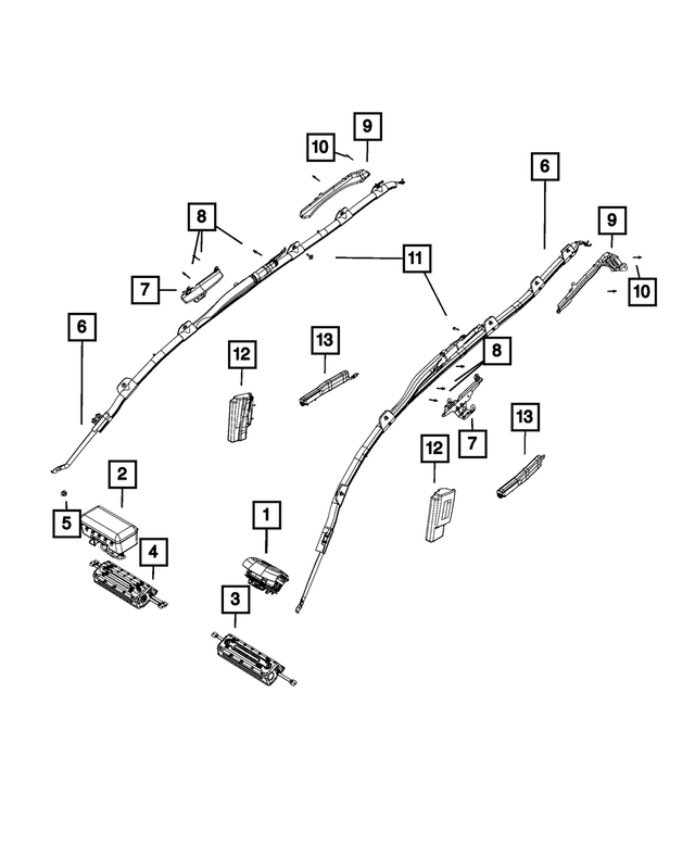 « 68102342AF – Restraints : Passager Appuie-genoux pour Mopar Image »