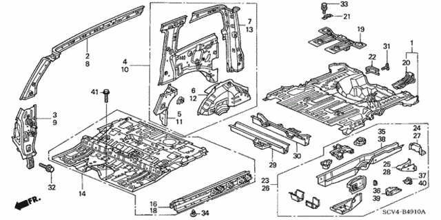 Floor - Inner Panel for 2005 Honda Element #0