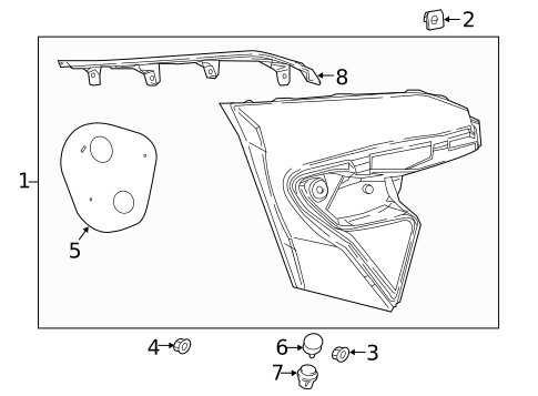 Backup Lamps for 2021 Toyota C-HR #0