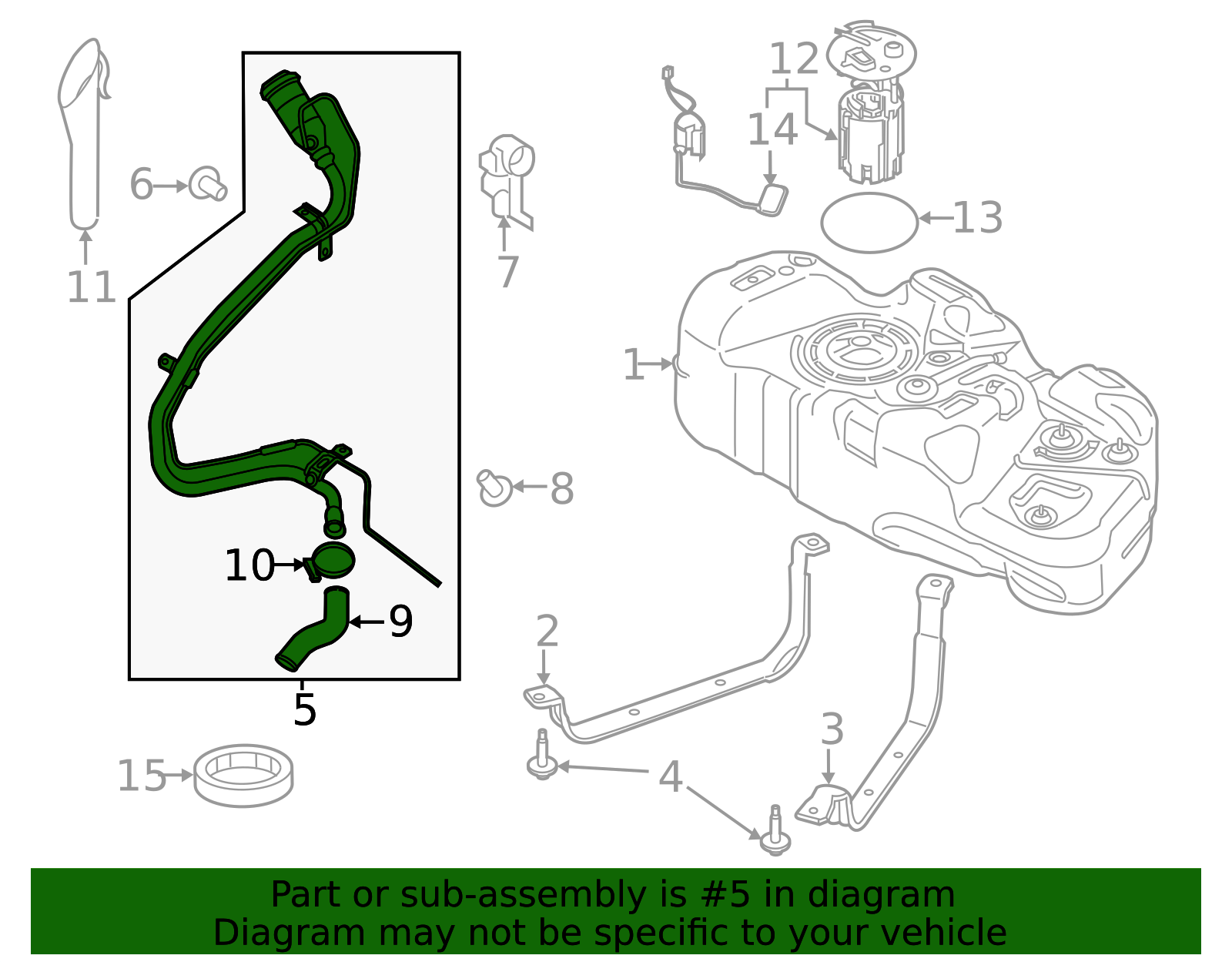 DV6Z-9034-P - Fuel Tank Filler Neck 2014-2023 Ford Transit Connect ...