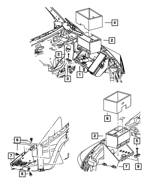 Battery, Battery Tray and Cables for 2013 Ram 3500 #0
