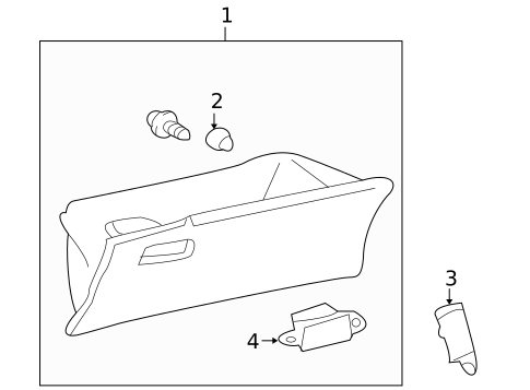 Glove Box for 2009 Toyota Corolla #0