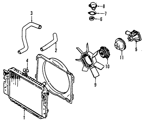 433140 Radiator Radiator & Components for 1984 Mazda B2000 | RealMazdaParts.com