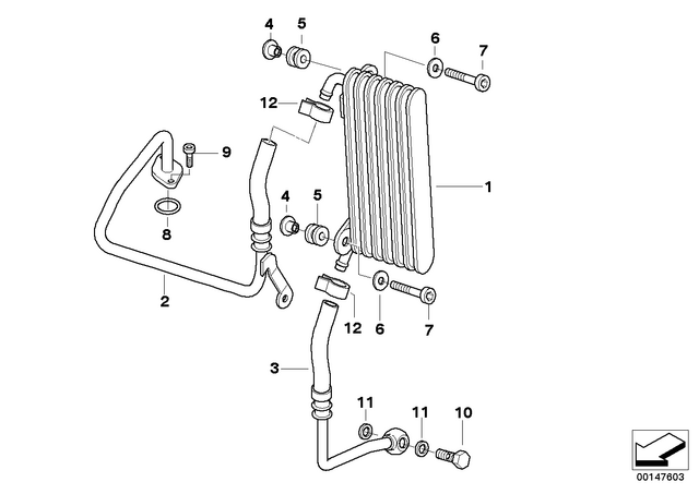 17217686973 - : Oil Cooler for BMW-Motorrad Image