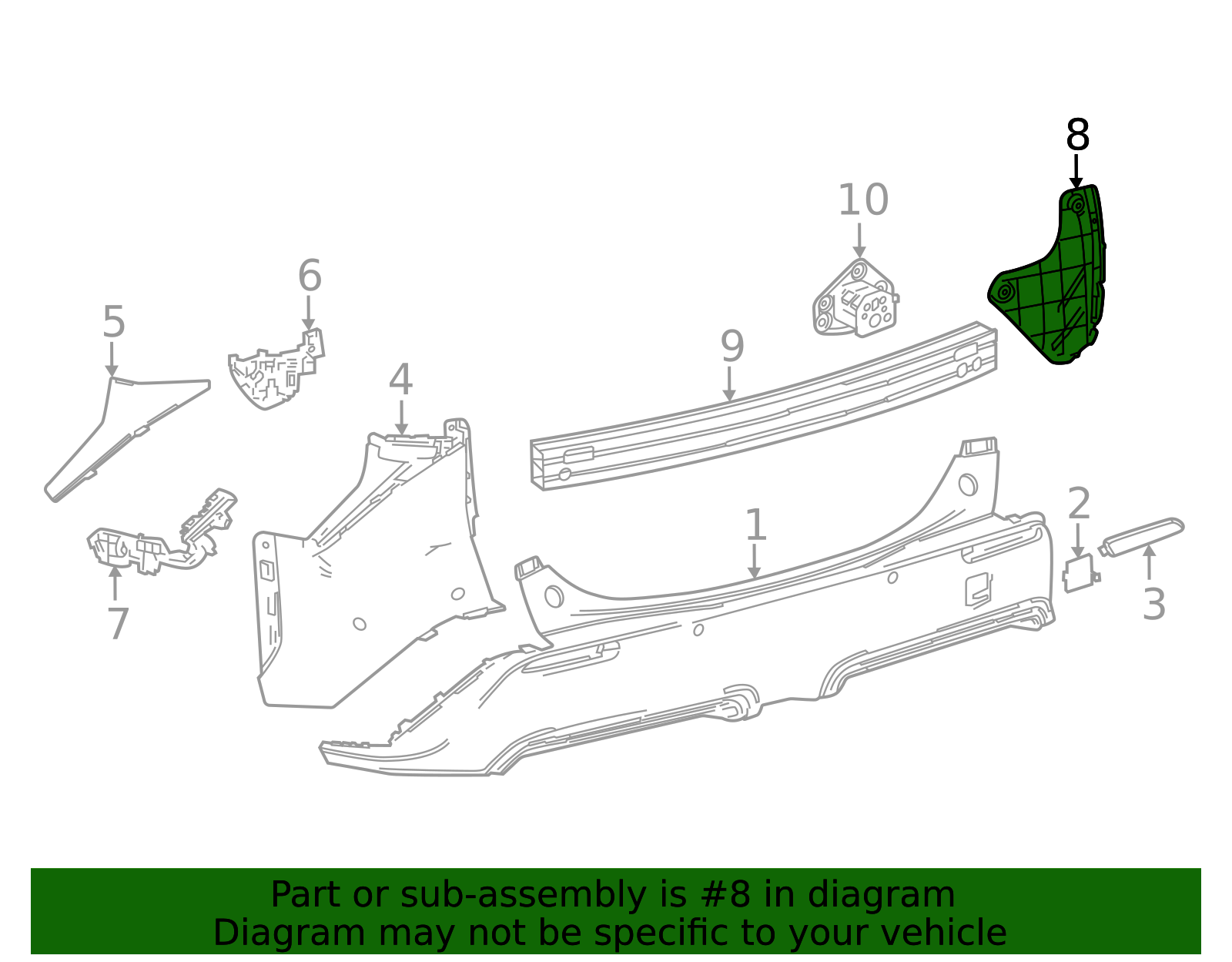 TOYOPET SEDAN パーツリスト 2023-2025 Toyota bZ4X Bumper Seal 52592-42110 | Toyota Parts Express