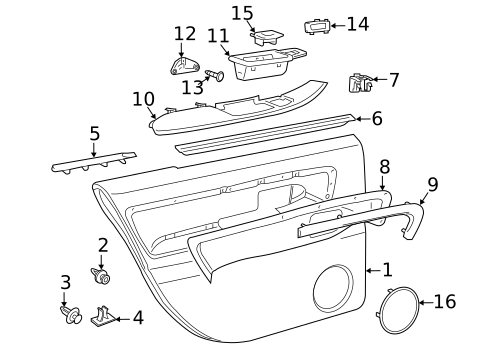 Interior Trim - Rear Door for 1997 Volvo 960 #0