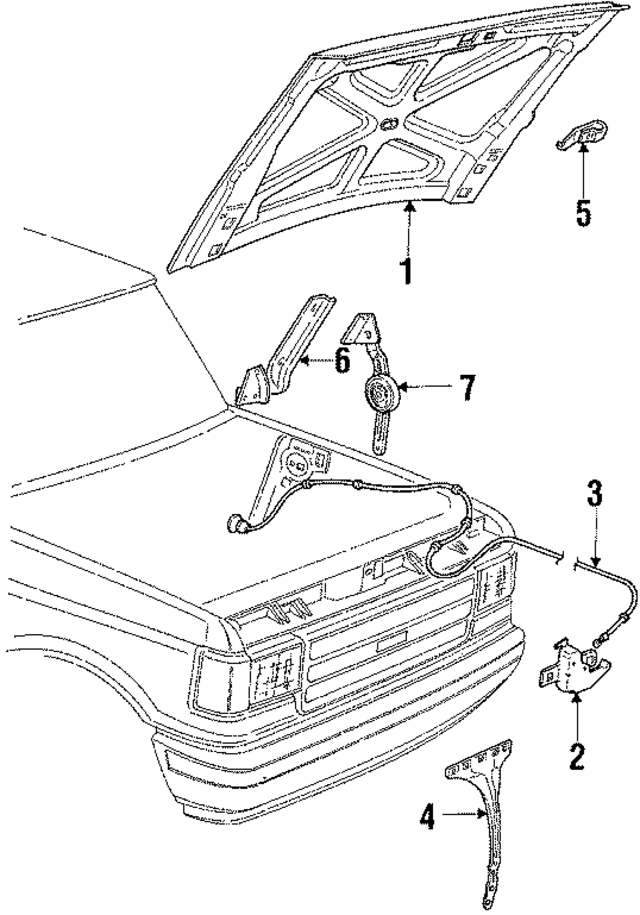 F1TZ16612A - Body: Hood for Ford: Bronco, F-150, F-250, F-350, F-Super Duty Image