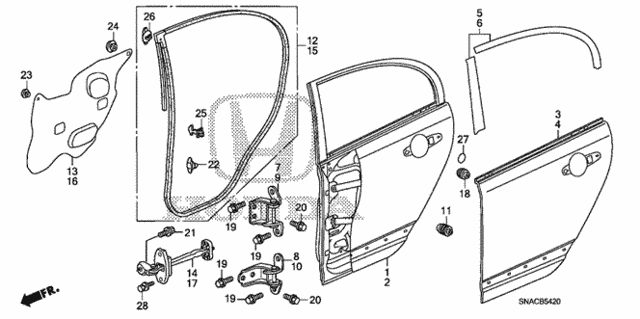 Rear Door Panels for 2011 Honda Civic #0
