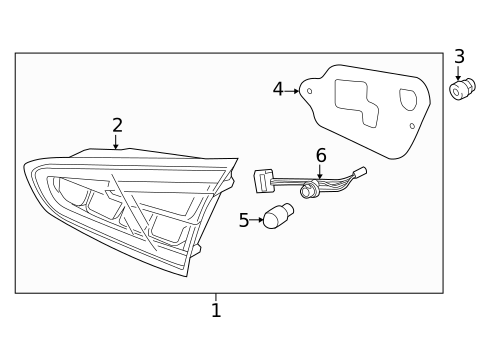 Backup Lamps for 2016 Kia Forte5 #1