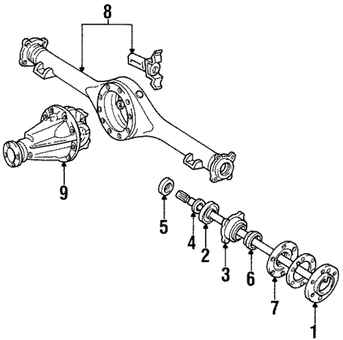 Axle & Differential for 1994 Toyota T100 #0
