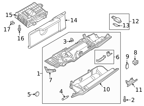 Glove Box for 2025 Audi A5 Sportback #0