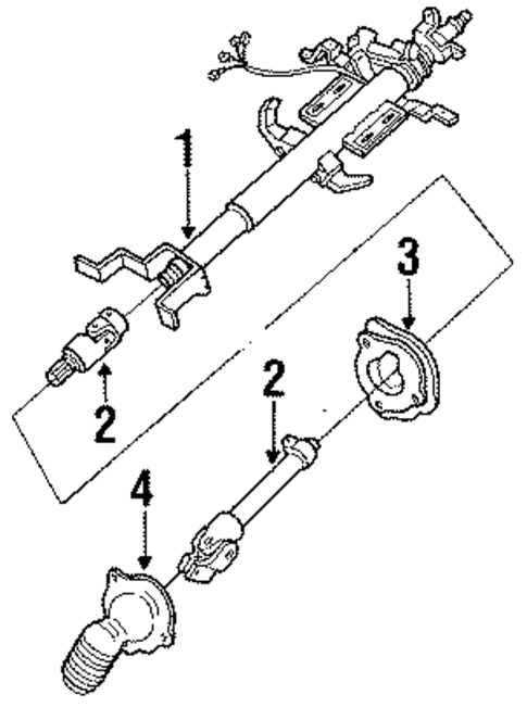 Steering Column Assembly for 1992 Ford Probe #0