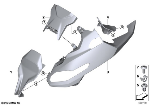 Motorcycle Trim Section, Windshield for 2026 BMW-Motorrad R 1300 RS #3