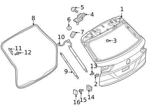 Gate & Hardware for 2025 Volkswagen Atlas Cross Sport #0