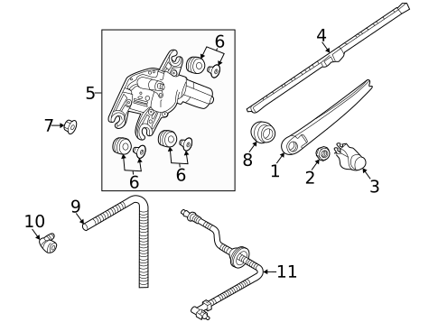 Wiper & Washer Components for 2025 Volkswagen Atlas Cross Sport #1