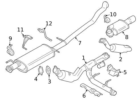 Exhaust Components for 2016 Ford Expedition #0
