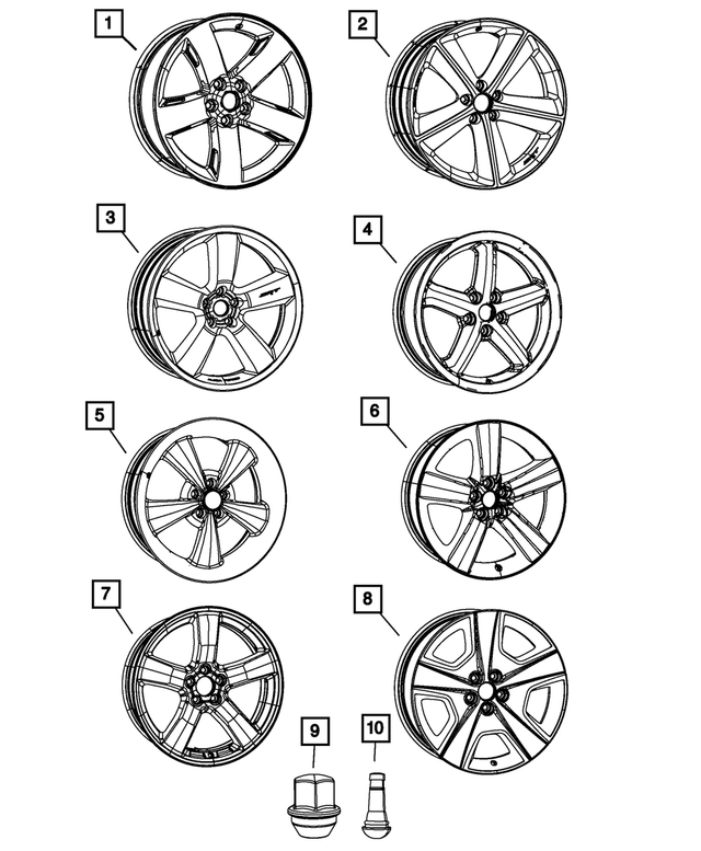 1DP88SZ0AB - Wheels: Aluminum Wheel, Front Or Rear for Mopar Image