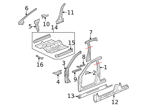 Rocker for 2009 Acura RL #0