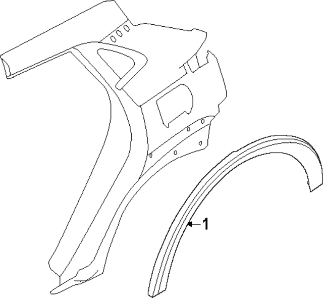 87741GG000BKL - : Wheel Opening Molding for Kia Image