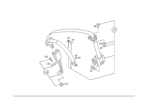 Rear Seat Safety Belt for 2006 Mercedes-Benz CL500 #0
