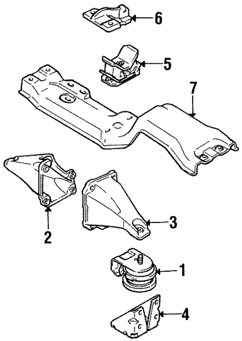 Engine & Trans Mounting for 1997 Suzuki Sidekick #0