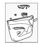 95299123 - : Very Dark Pewter Front Passenger Side Door Trim for Chevrolet: Spark, Spark EV Image