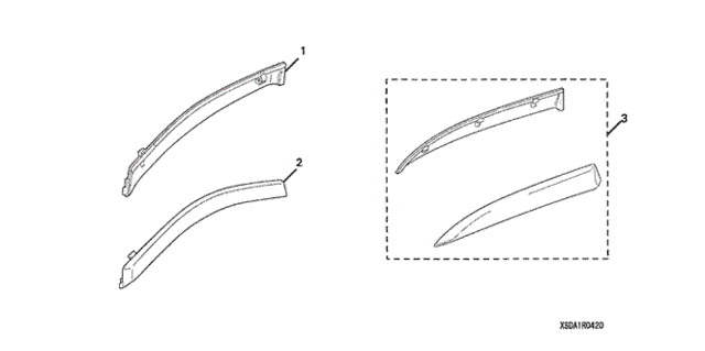 Rear Door Visor for 2004 Honda Accord #0