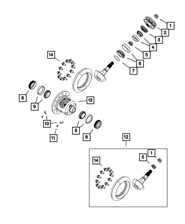 « 52111610AB – Rear Axle; Corporate 235 MM; Differential and Drive Line : Palier De Pignon D`attaque Cale pour Mopar Image »