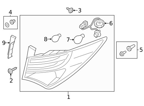 Tail Lamps for 2015 Hyundai Santa Fe Sport #0
