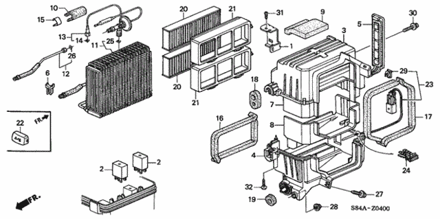 A/C Cooling Unit for 2002 Honda Accord #0