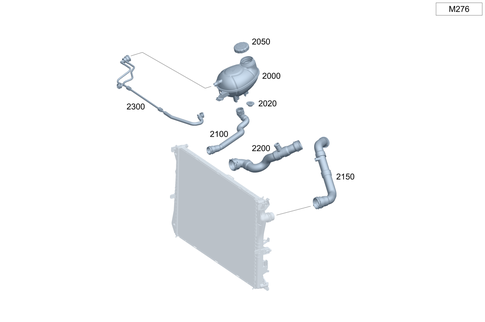Expansion Reservoir, Mount and Hoses for 2015 Mercedes-Benz C400 #0