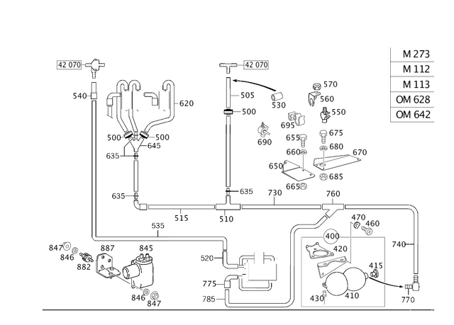 6015440072 - Vacuum System/Hydraulic System: Nut for Mercedes-Benz: G55 AMG, G550 Image image