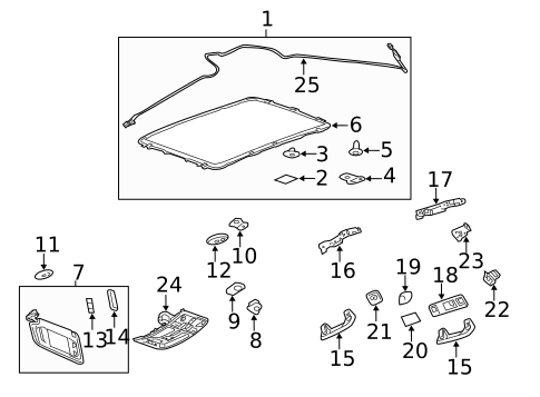Interior Trim - Roof for 2012 Cadillac SRX #0