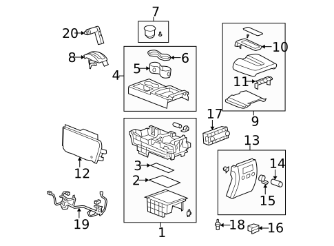 Center Console for 2008 Hummer H2 #0
