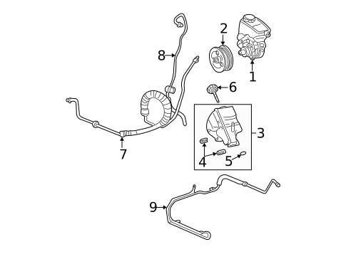Pump & Hoses for 2002 Buick Rendezvous #0