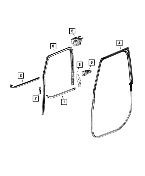 Weatherstrips and Seals for 2019 Jeep Wrangler #1