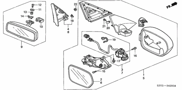 Mirror for 2001 Honda Insight #0