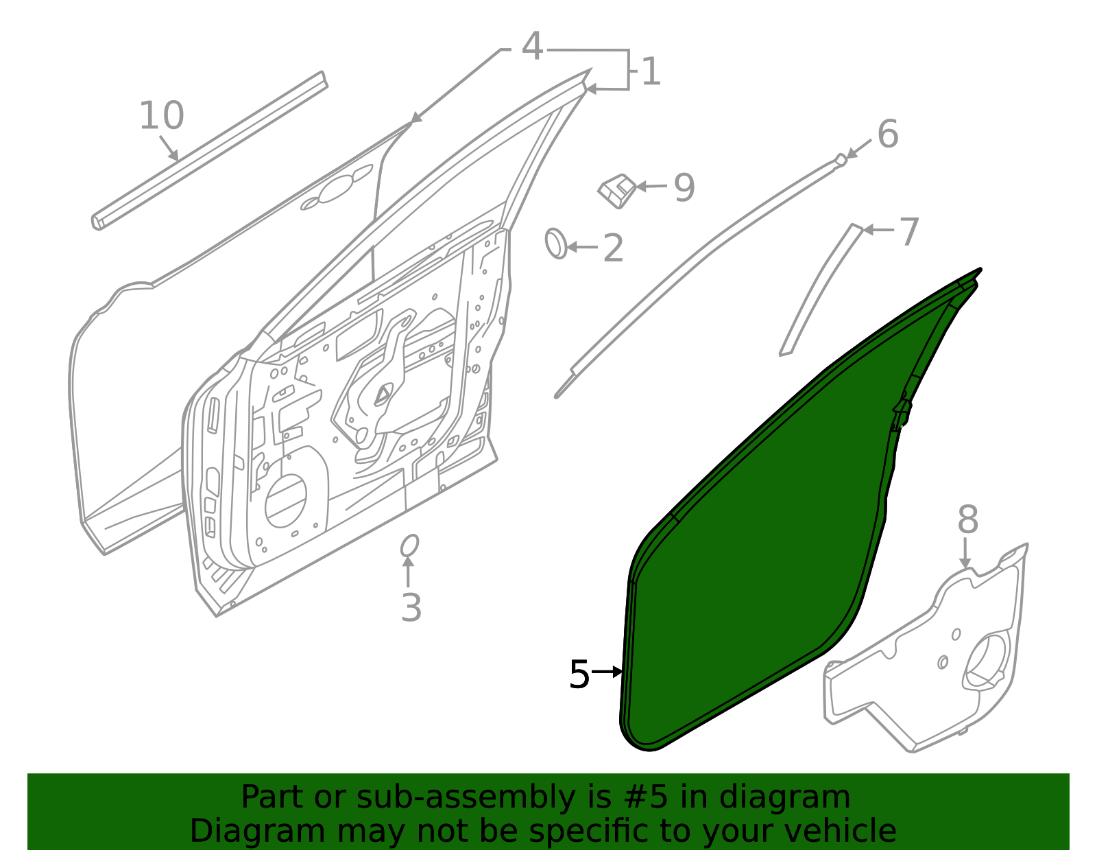 2022-2025 Nissan Pathfinder Surround Weather-Strip 80831-6TA0B