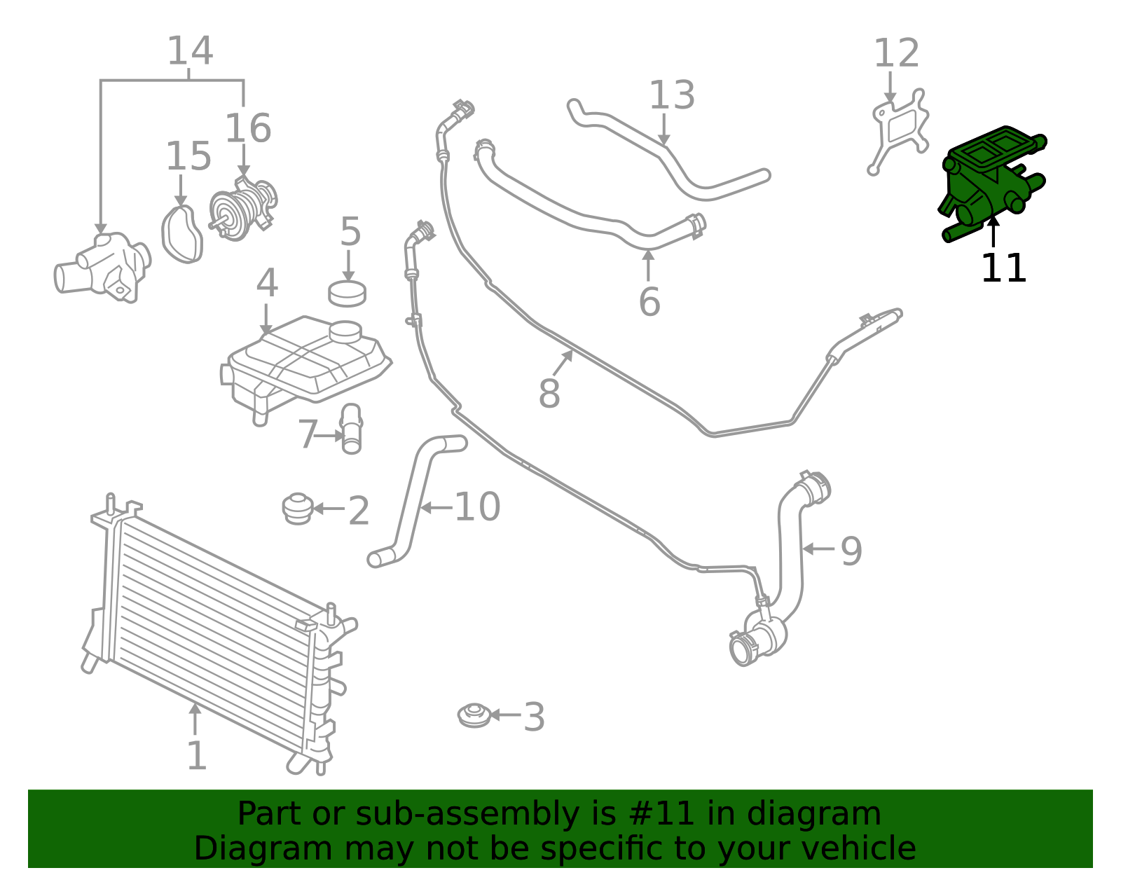 2008-2013 Ford OEM NEW Ford Cooling System Bypass Line Adapter Gasket ...