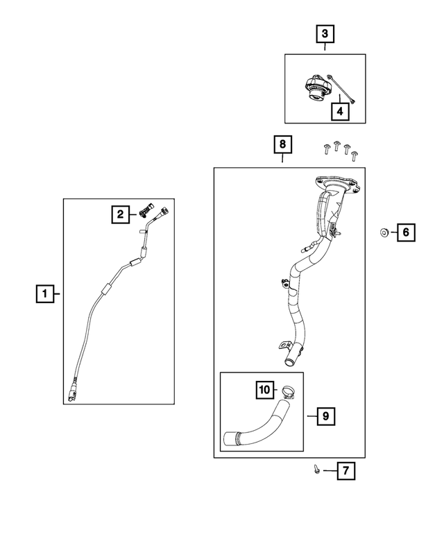 52029477AC - Fuel and Accelerator Pedal: Fuel Vapor Hose for Mopar Image