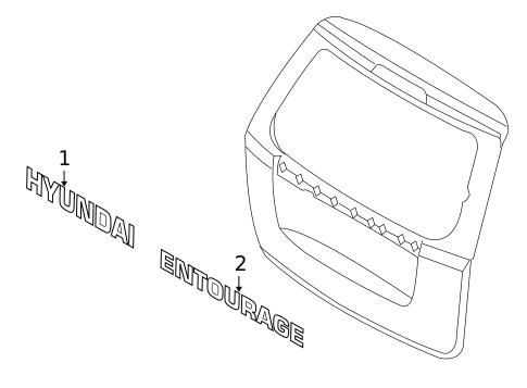 Exterior Trim - Lift Gate for 2007 Hyundai Entourage #0
