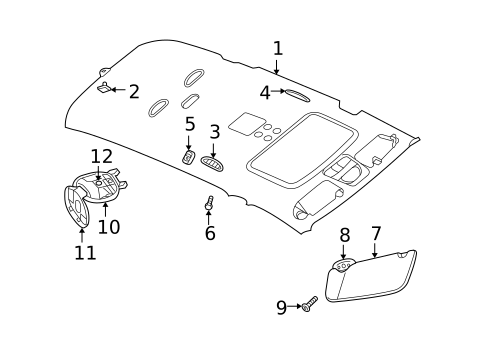 Interior Trim - Roof for 2007 Dodge Durango #0