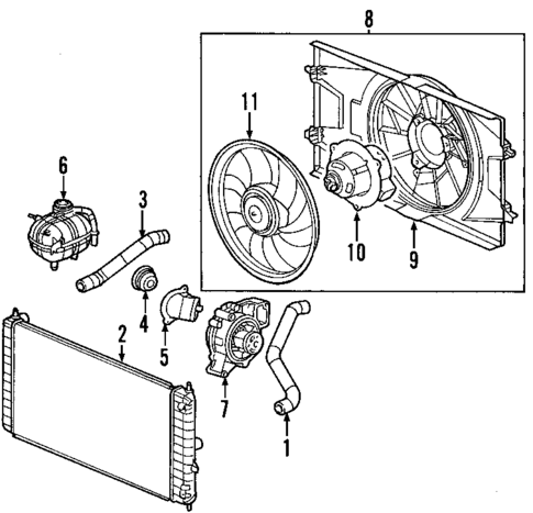Cooling System for 2009 Saturn Sky #0