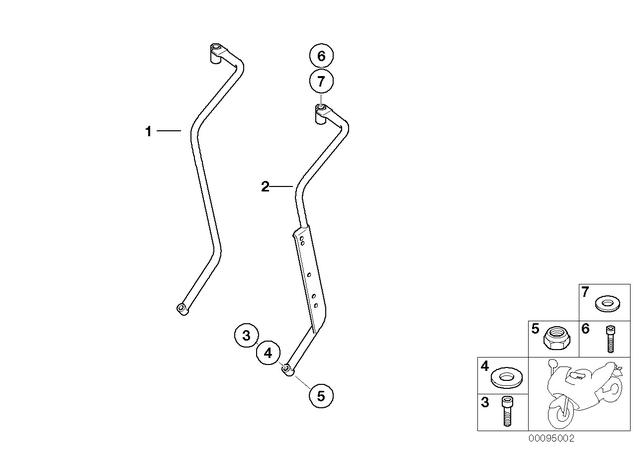 7129904704 - Frame and Mounting Parts: Isa Screw - M8X40-8.8-zns3 for BMW-Motorrad Image