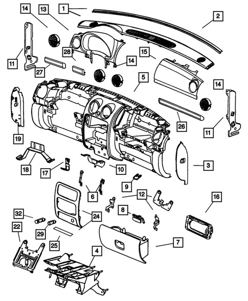 Instrument Panel for 2003 Jeep Liberty #0